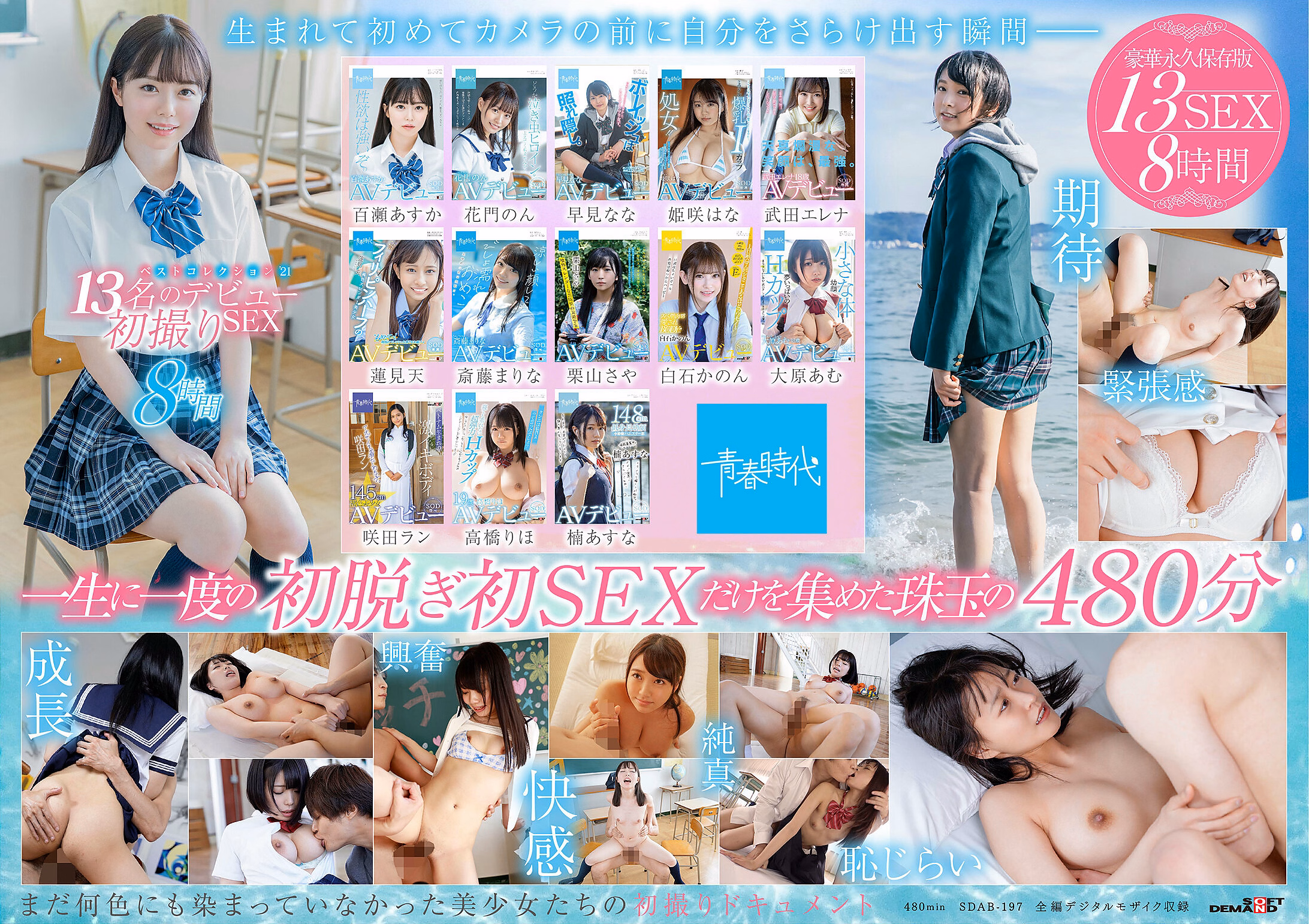 青春時代 ベストコレクション’21 13名のデビュー初撮りSEX 2枚組8時間